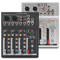 karaoke mixer 4channel studio audio dj mixing console amplifier digital mini microphone sound mixer sound card