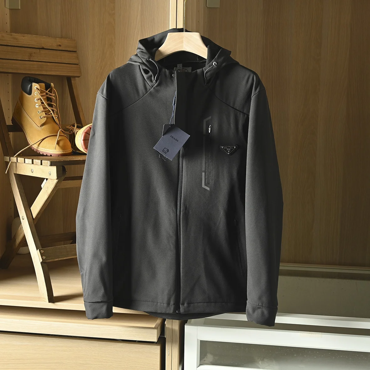 Куртки PRADA удобная ткань против морщин комфортный дышать Мода Тонкая посадка