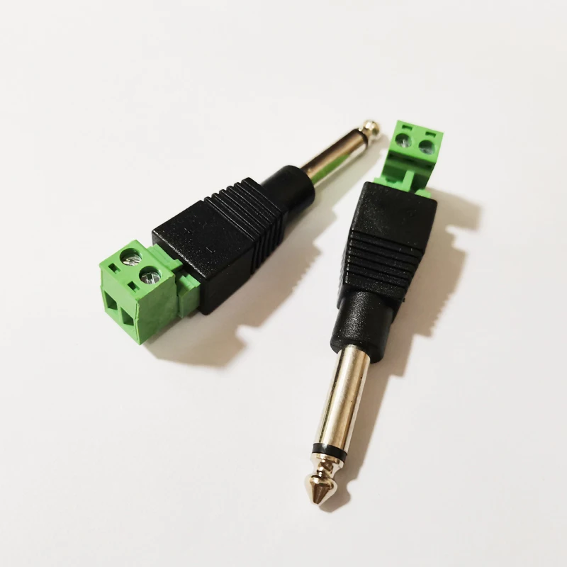 

NCHTEK 6,35 мм моно штекер на 2Pin винт терминал Женский микрофон балун Solderless конвертер адаптер/Бесплатная доставка/10 шт.