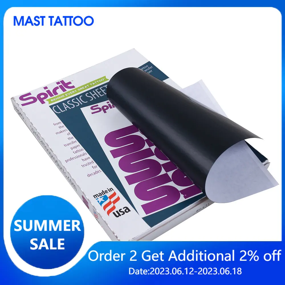 10/200pcs Transfer Tattoo Carbon Paper Top A4 Size Classic Sheet Carbon Body Art Spirit Original Tattoo Accesories Supplies