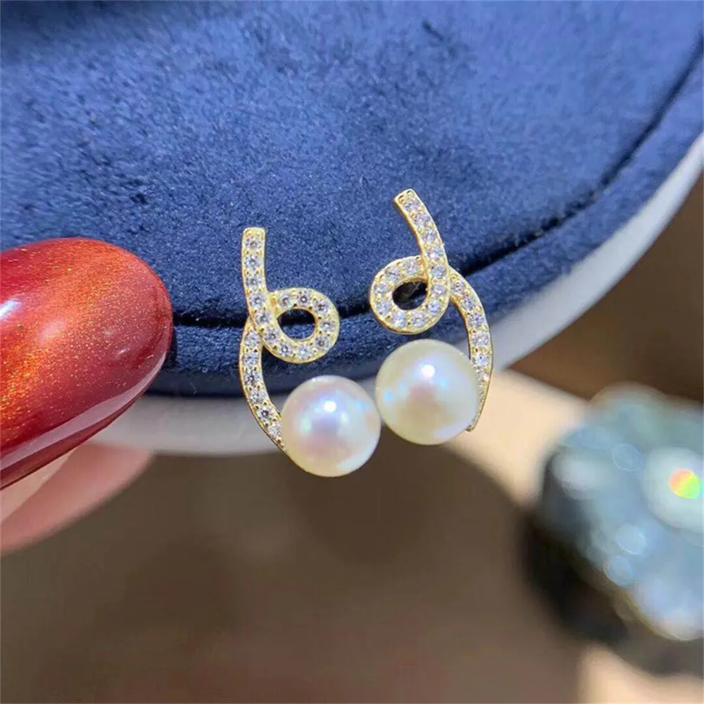 

Женские серьги из серебра 925 пробы, с жемчугом 6-8 мм