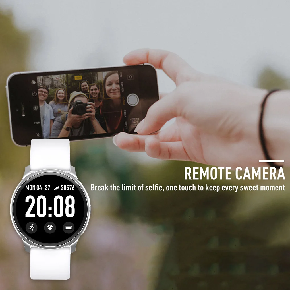 

Smart Watch Women Men Blood Pressure Digital Heart Rate Wristband Sport Wristwatch Bracelet,White