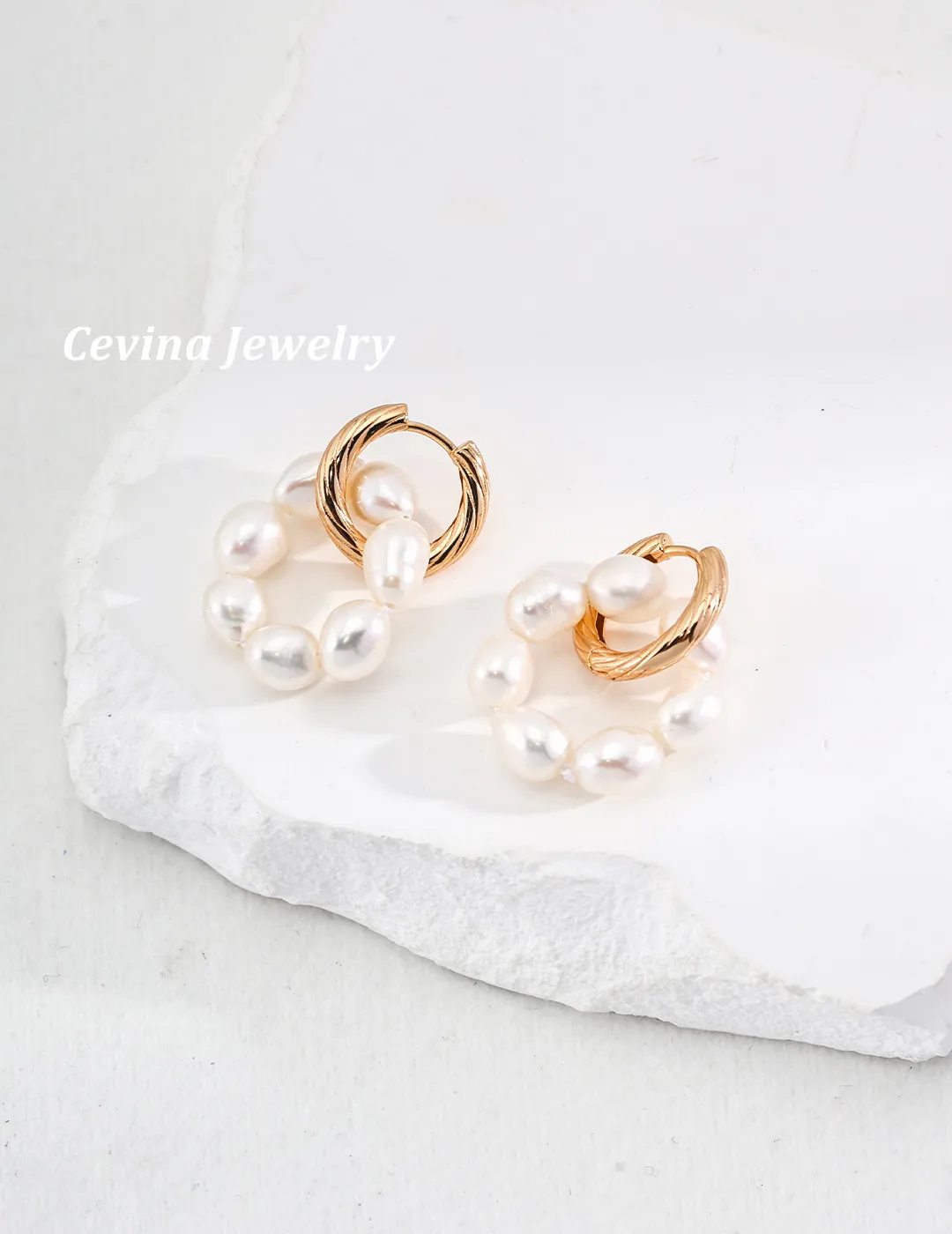 Женские серьги из серебра 925 пробы с натуральным жемчугом |