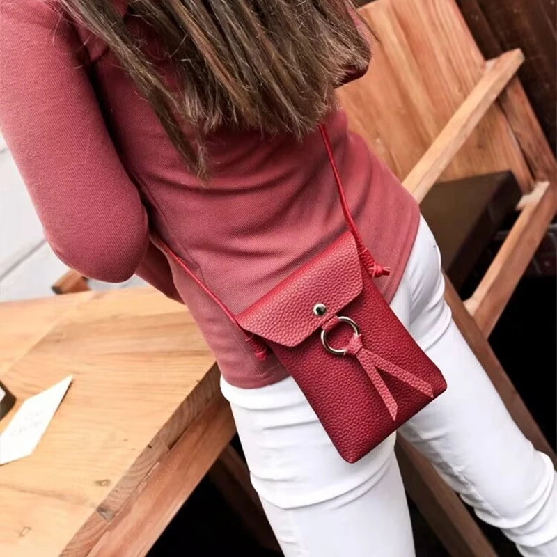 Fashion Mini Shoulder Crossbody Bags Ladies Purse Cell Phone Bag Casual Square Bag Tide PU Flap Messenger Bags