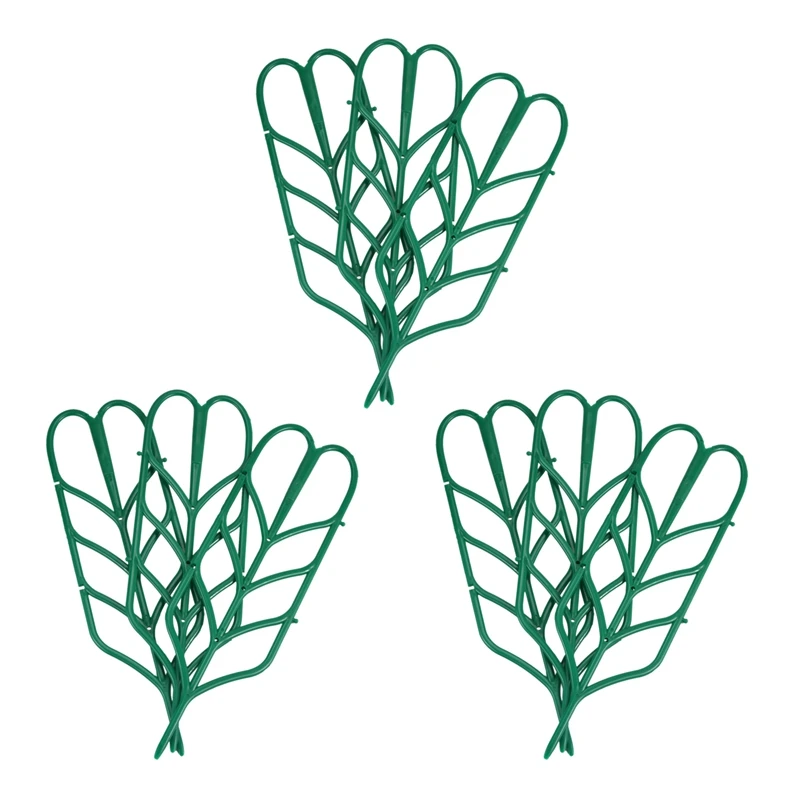 

9Pcs Mini DIY Leaf Shape Garden Trellis Plants Lattice Pots Supports For Climbing Plants Potted Vines Ivy Cucumbers