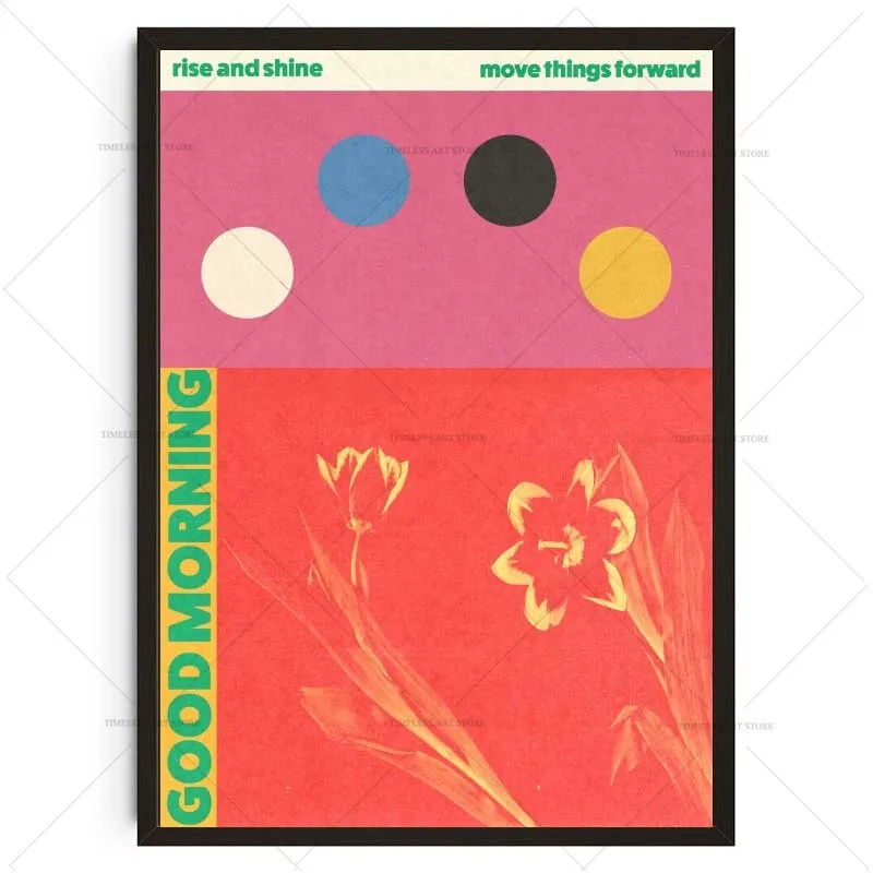 Винтажные постеры, абстрактные формы, печать на холсте