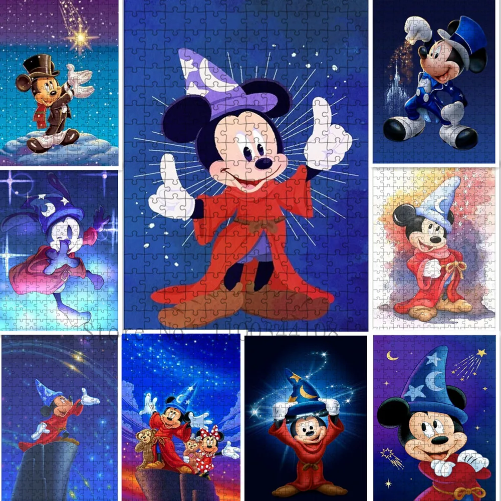 

Disney Jigsaw Puzzle 1000 Pieces Cartoon Mickey Mouse Puzzle for Adults Kids Educational Toys Fun Family Intellectual Games