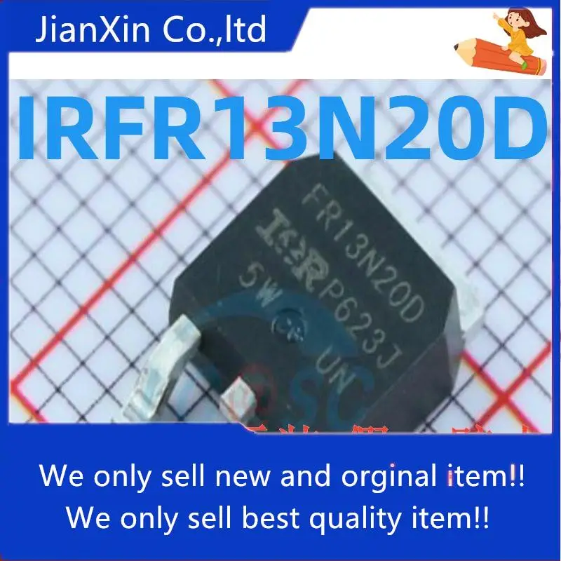 

10pcs 100% orginal new IRFR13N20DTR Silkscreen FR13N20D IRFR13N20DTRPBF TO-252-3