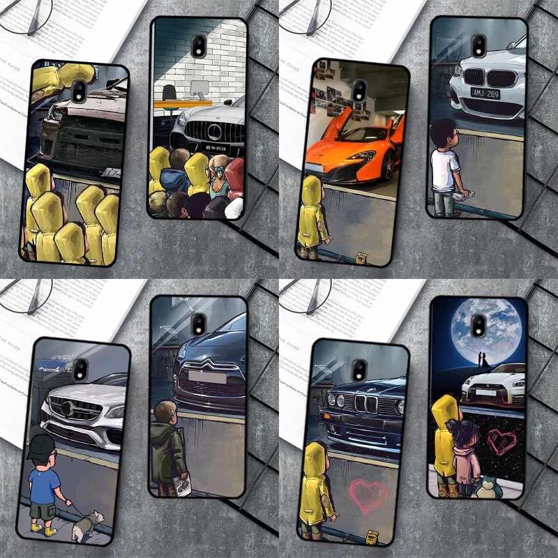 Boy Girl See Cool Sports Car Drift Phone Case For Samsung Galaxy J1 J3 J5 J7 2016 A3 A5 2017 J4 J6 A6 A8 Plus J8 2018 Cover