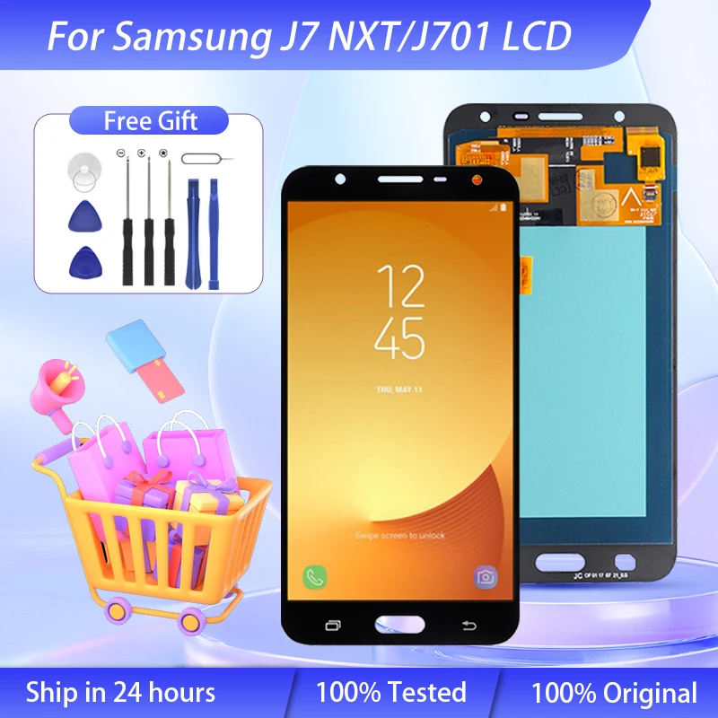 

Wholesale OLED J7 Nxt Display For Samsung Galaxy J701 Lcd Touch Screen Digitizer J7 Core J7 Neo Assembly Free Ship With Tools