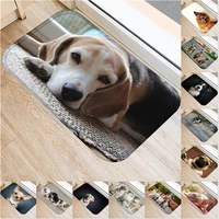 cute animal dog print floor mat carpet soft flanner doormat rugs for bedroom living room door floor hallway mats
