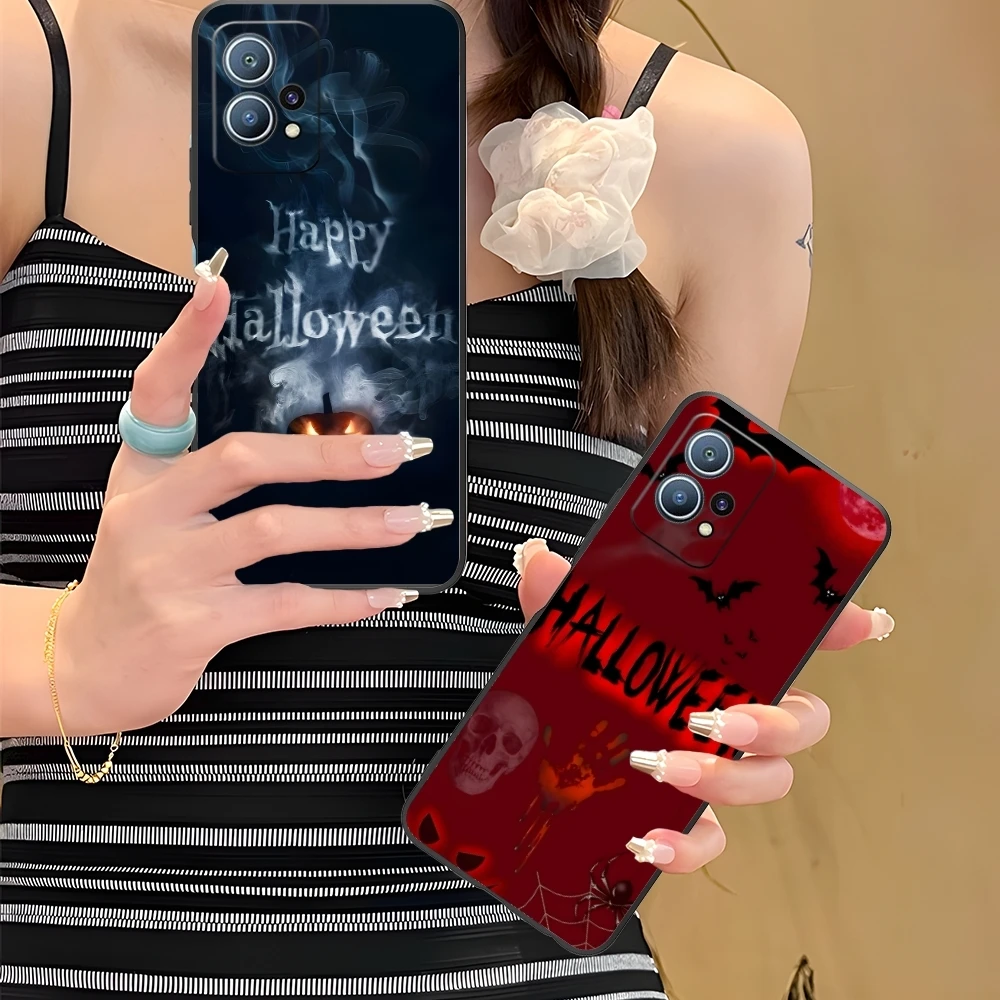 Halloween Pumpkin Mobile Cell Phone Case for Huawei P60 P50 P40 P30 P20 P10 P9 P8 Pro Lite Plus Black Soft Cover Shell