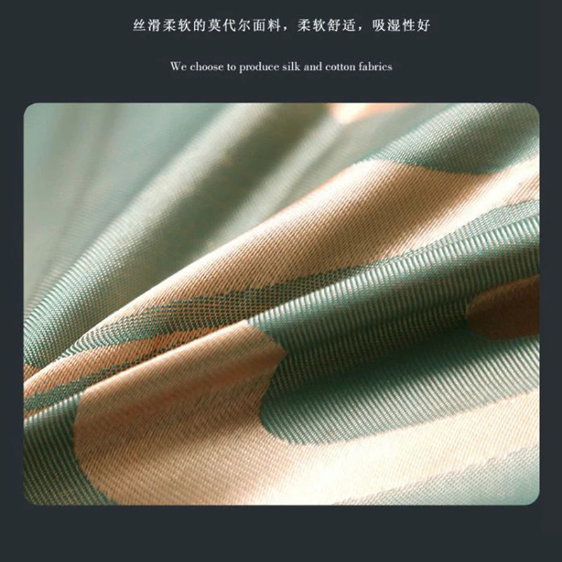 Court Style Blue Duvet Cover Queen Size Lace Bedclothes Comforter King Edredom Smooth Quilt (Pillowcase need order |