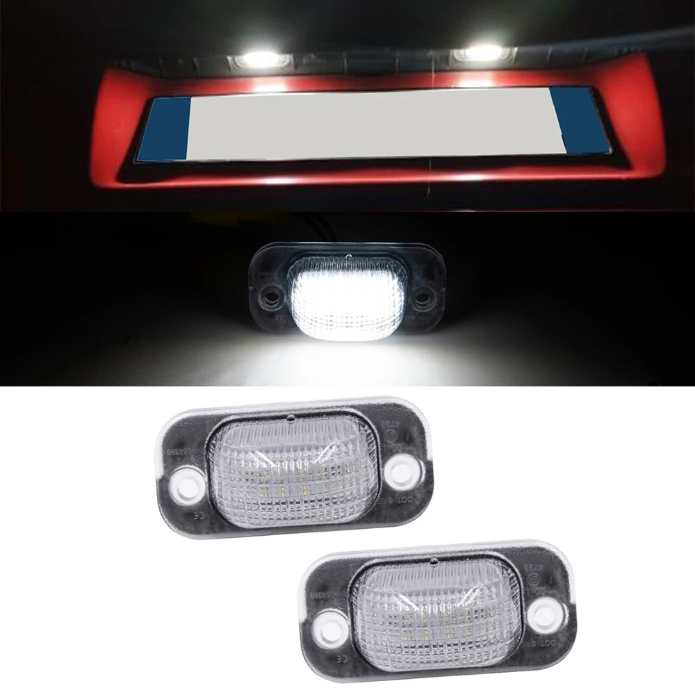 2 шт. светодиодные лампы номерного знака подходят для Seat Toledo 1991-1999 VW Golf 1983-1992 Jetta