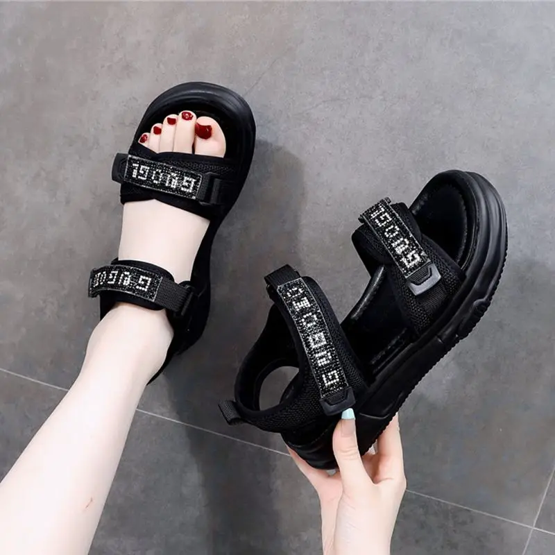 

Женские сандалии-Эспадрильи на платформе, удобные туфли на каблуке, большой размер, лето 2023