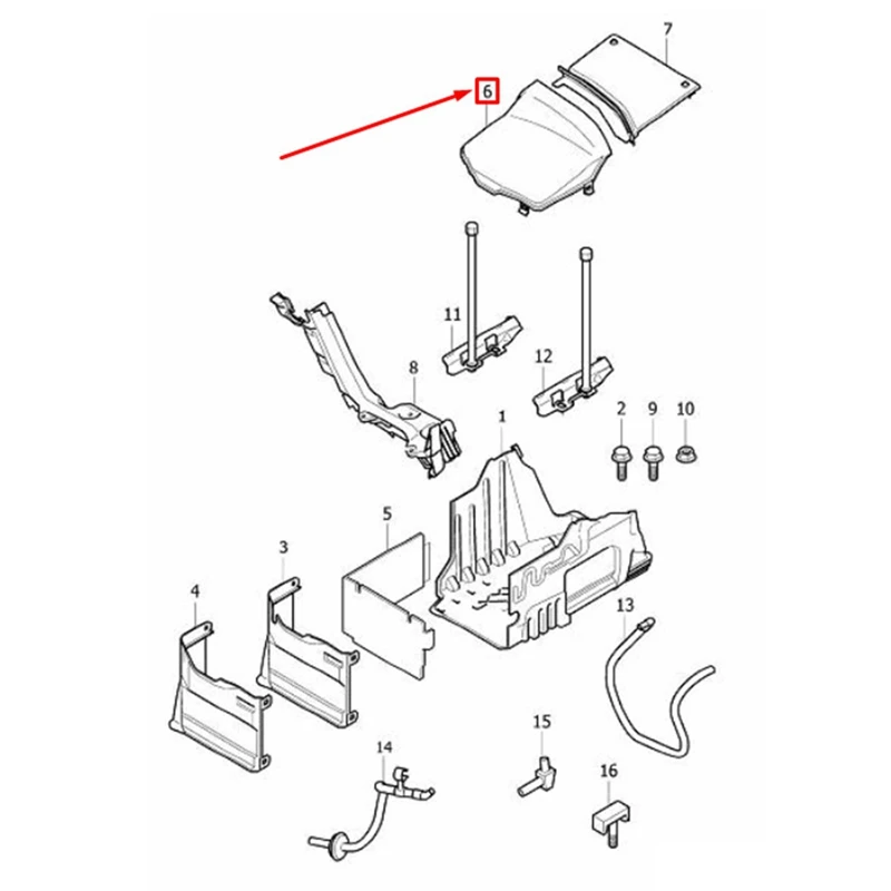 Автомобильный батарейный отсек передняя крышка 31353766 для Volvo S60 S80 V70 XC60 XC70 2008-2018