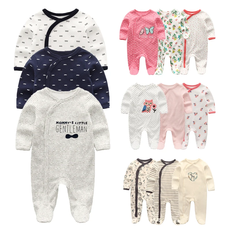 

1/3Pieces Newborn Cotton Baby Boy Clothes Spring Long Sleeve Romper Baby Girl Clothes Autumn Cartoon Girls Baby Clothing