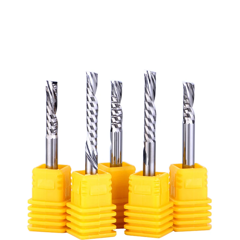 5 шт. 3 175/4/5/6/8 мм Одна канавка вниз резак левая спиральная зернистая битая режущая