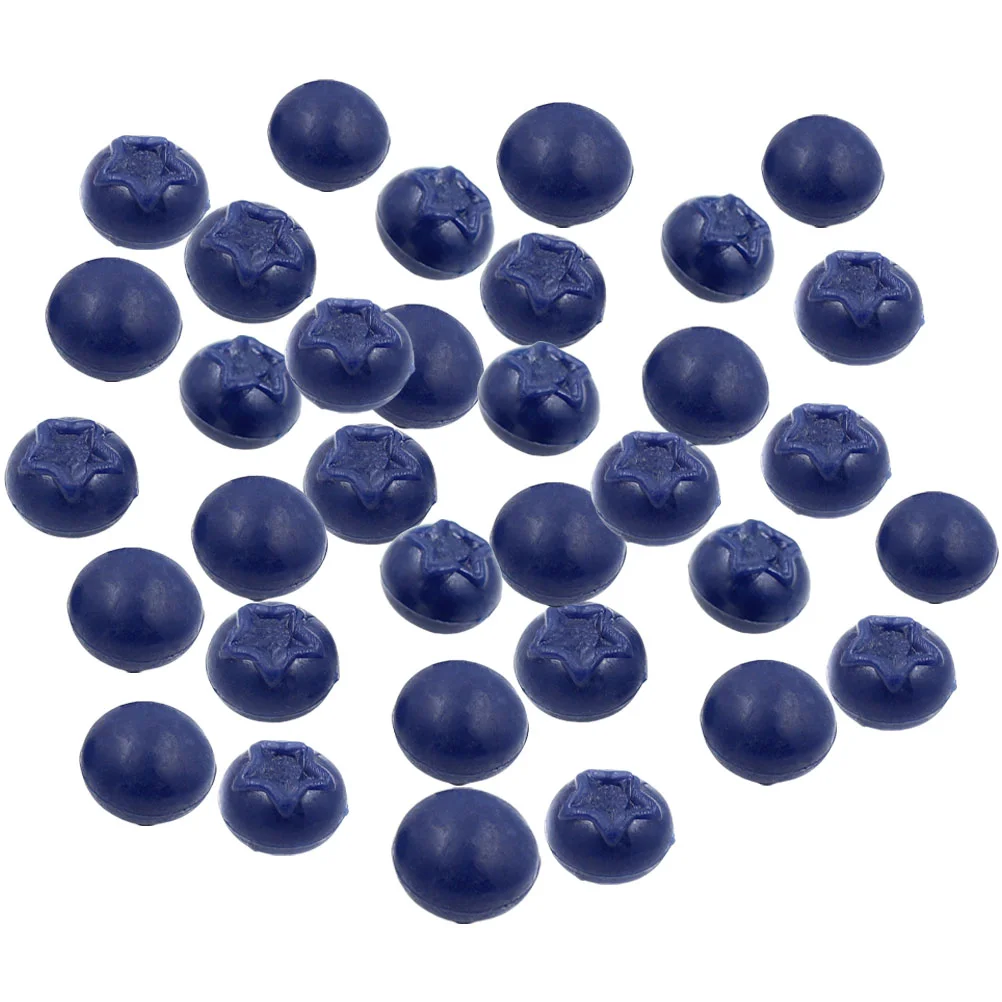 

50 Pcs Simulation Blueberry Grape Fruit Shop Simulated Adornment Artificial Blueberries Decor Christmas Models Resin Fake