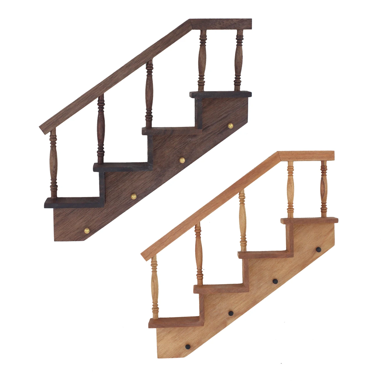 

Dollhouse Accessories Miniature Handrail Staircase Wooden Scene Plain Stairway Models Dollhouse Mini Stair Furniture Room Decor