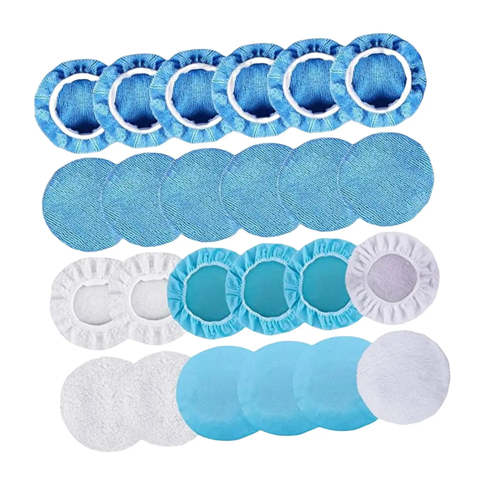 

24Pcs Multipurpose Polishing Pads Durable Car Hand Polish Cleaning Pads Microfiber Detailing Buffing Pads for Sealing Glazes