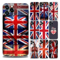 flag united kingdom london clear phone case for iphone 11 12 13 pro max 7 8 se xr xs max 5 5s 6 6s plus soft silicon