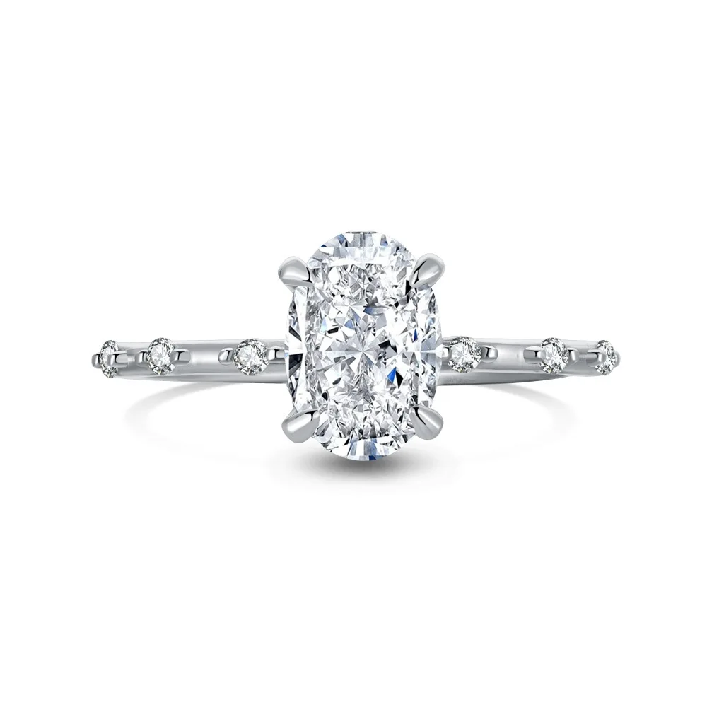 

Кольцо из серебра 925 пробы с высокоуглеродистым бриллиантом, Ледяной цветок, Cherrydean, темпераментное, высококачественное, простое кольцо с бриллиантами, ювелирные изделия для женщин