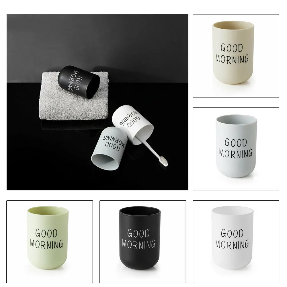 

7.2*10cm Washing Cup Home Bathroom Brushing Teeth Mouthwash Cup Printing Frosted Texture Water Cup Home Nordic Simplicity