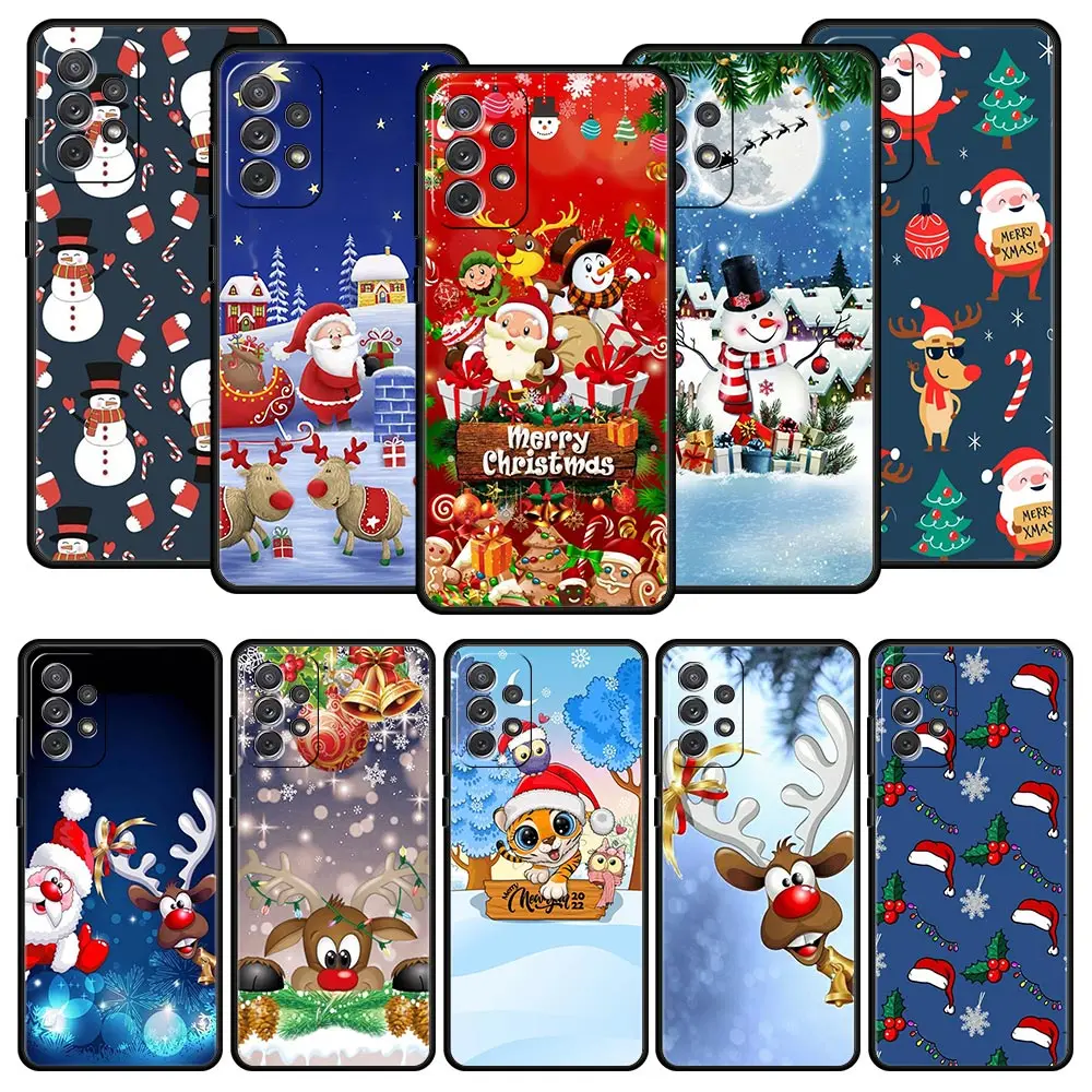 

Merry Christmas Case For Samsung Galaxy A53 A52 A33 A73 5G A13 4G A23 A21s A03s A31 A51 A71 A11 A41 M21 M22 M31 A01 Phone Cover