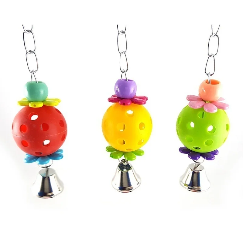 

Pet Bird Bites Toy Parrot Chew Ball Swing Cage Hanging Cockatiel Birds Toys Cage Accessories