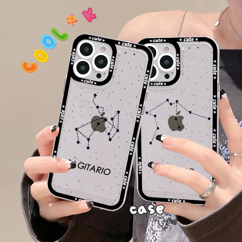 

12 constellations zodiac signs Phone Case for iPhone 11 12 13 Mini Pro Max 14 Pro Max Case shell