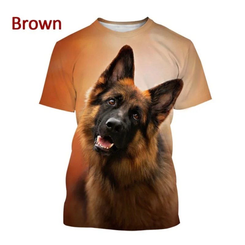 Новая футболка унисекс с 3D принтом собаки милая немецкая овчарка мужская рубашка