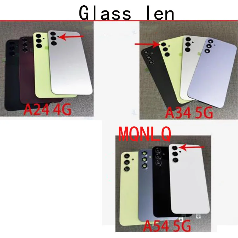 Задняя крышка батарейного отсека Запасные части корпуса с Ahesive для Samsung A24 4G A33 A34 A54