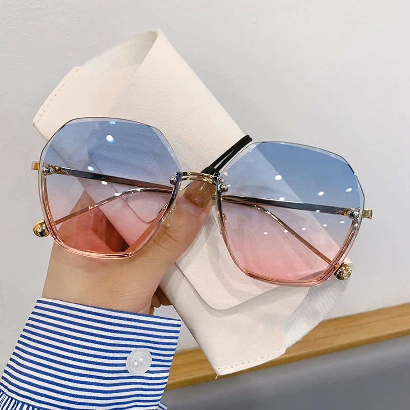 

Очки солнцезащитные безободковые многоугольные без оправы для мужчин и женщин