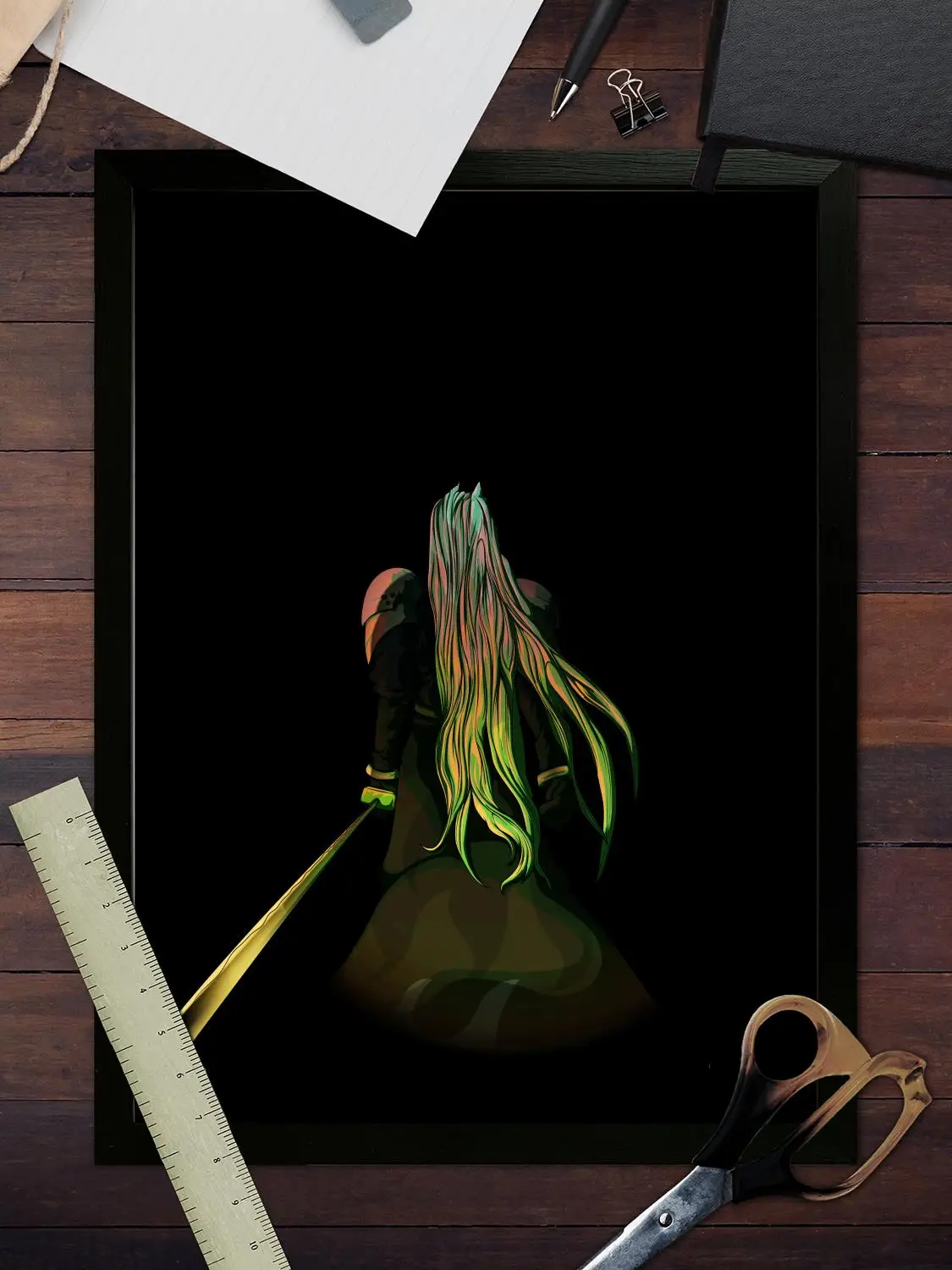 Sephiroth мультфильм холст художественный постер и настенное искусство картина с