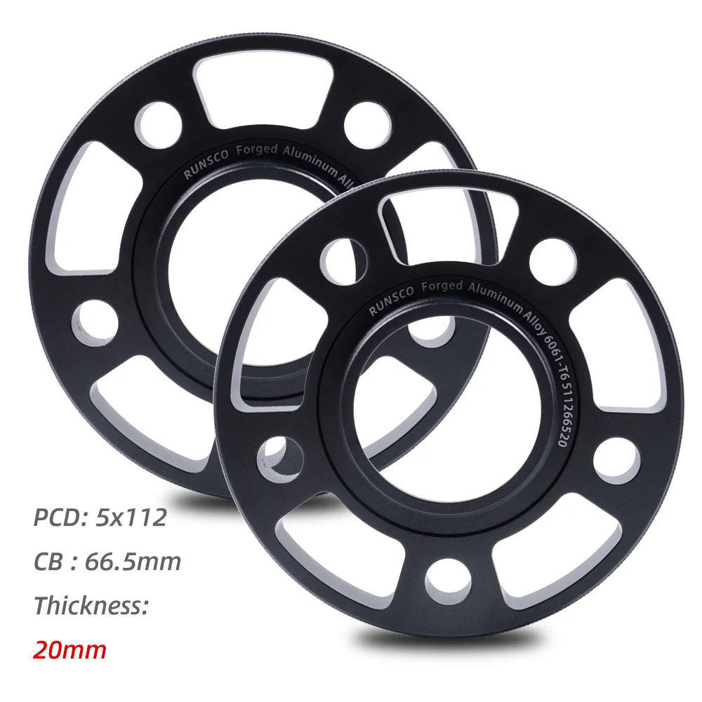 

10/12/15/20 мм колесный адаптер PCD 5x112 CB 66,5 мм 5-наконечник подходит для Benz Bmw Audi универсальный автомобильный 2 шт./комплект алюминиевый 6061-T6