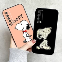cartoon snoopy phone case for huawei p smart z 2019 2021 p20 p20 lite pro p30 lite pro p40 p40 lite 5g carcasa back