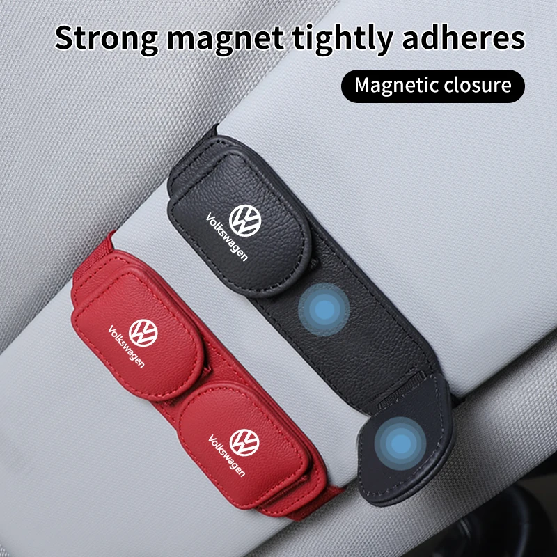 Автомобильный зажим для очков на липучке VW Tiguan CC Jetta Polo Golf Passat Scirocco T-ROC Touareg