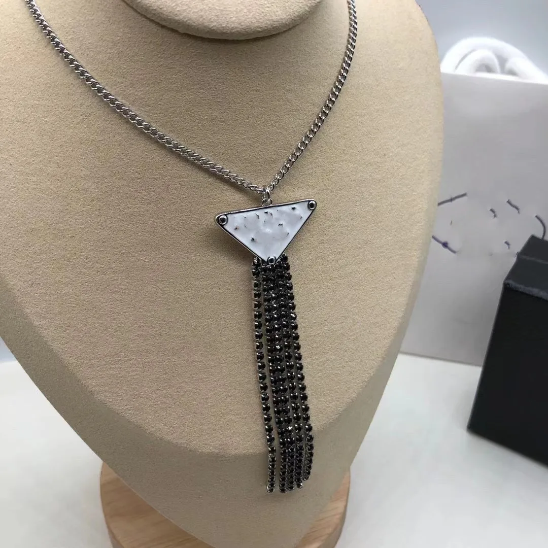 

European and American New Triangle Tassel Pendant Necklace