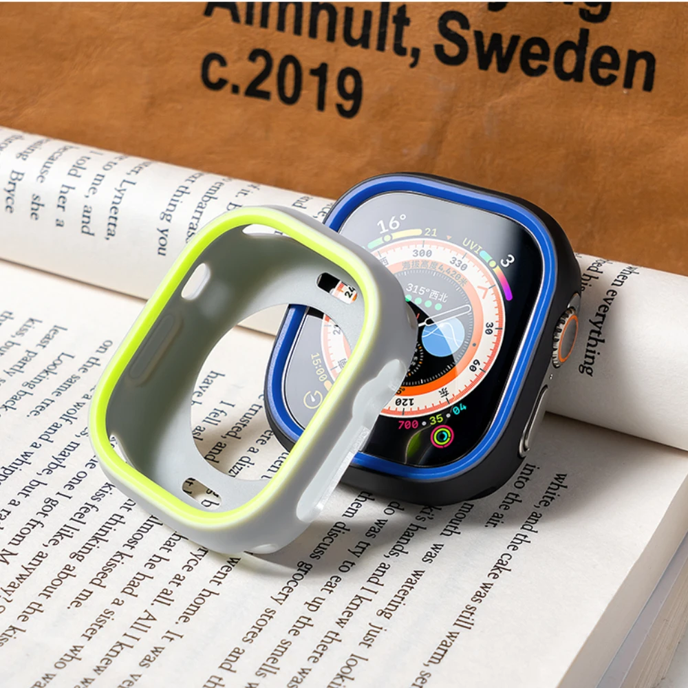 Soft Silicone Case For Apple Watch Ultra 49mm Cover For apple watch 8 case 45mm For iWatch Series 7 6 5 SE 49MM 44MM Accessories