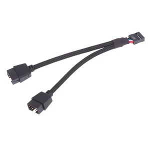 16cm Motherboard 9pin Extension Cable Adapter USB Header Splitter Female 1 To 2 Male Desktop 9-Pin USB2.0 HUB Connector