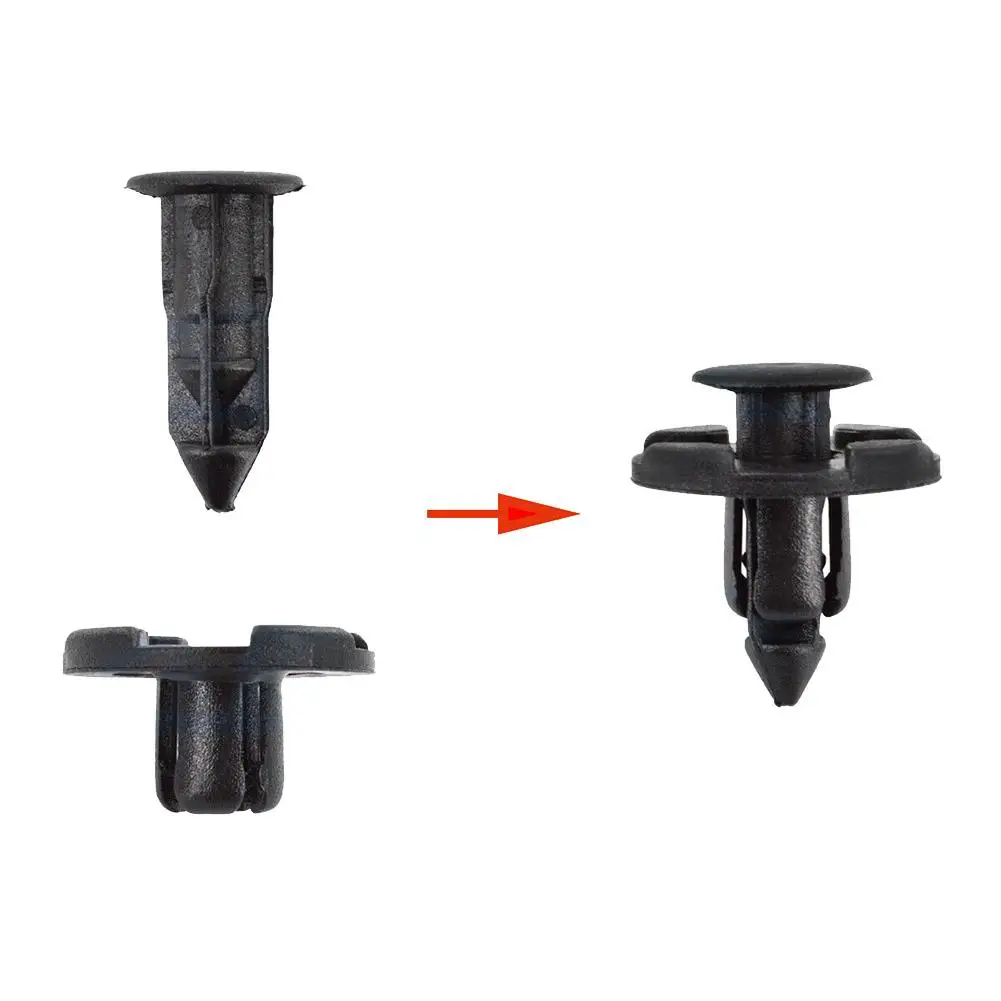 

Clips Fastener Clips Trains 100pcs Trucks 8mm Universal Fastener Clip Airplanes Black Bumper Bumpers Car Fenders