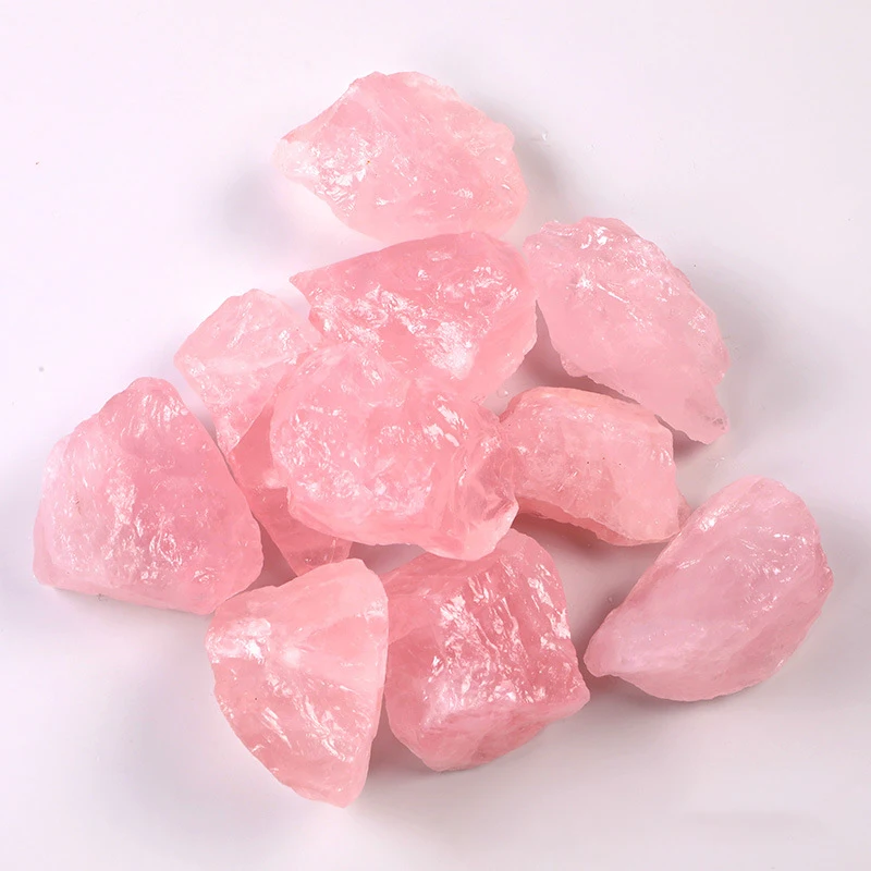 

100g Natural Rose Quartz Crystal Rough Stone Irregular Pink Healing Crystal No Fire Fragrance Diffuser Ore Garden Home Decor