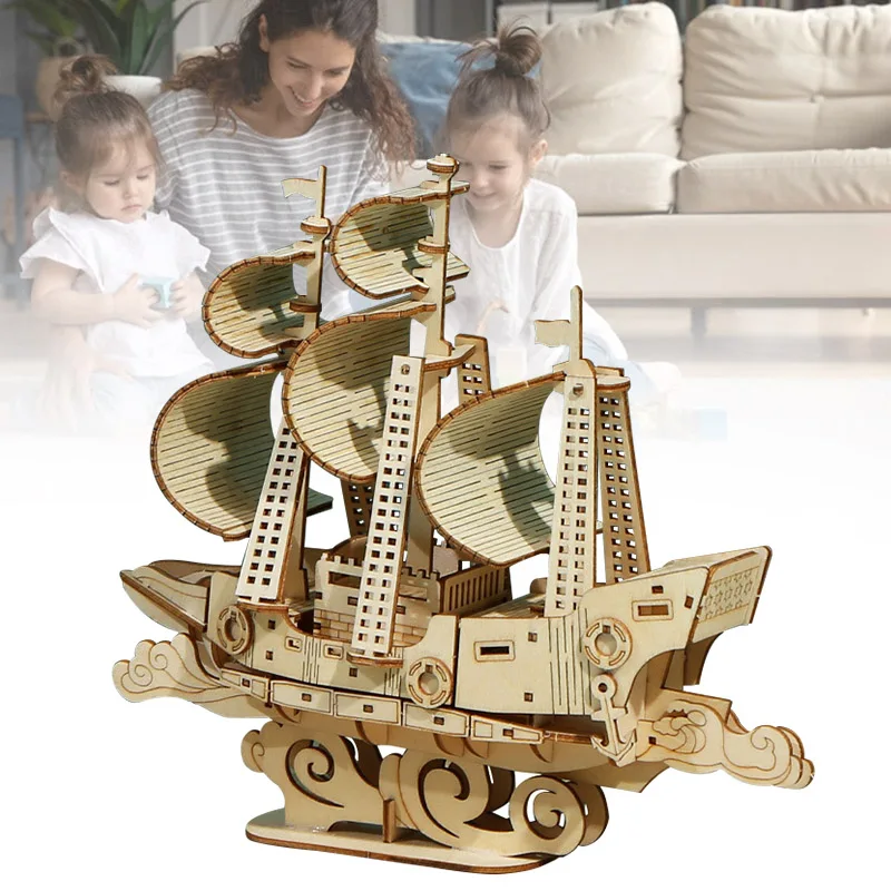 

Деревянная головоломка, 3D игрушки для рукоделия, модель лодки и корабля, игрушки для взрослых, сборная Строительная модель, строительные наборы, игрушки Монтессори для детей