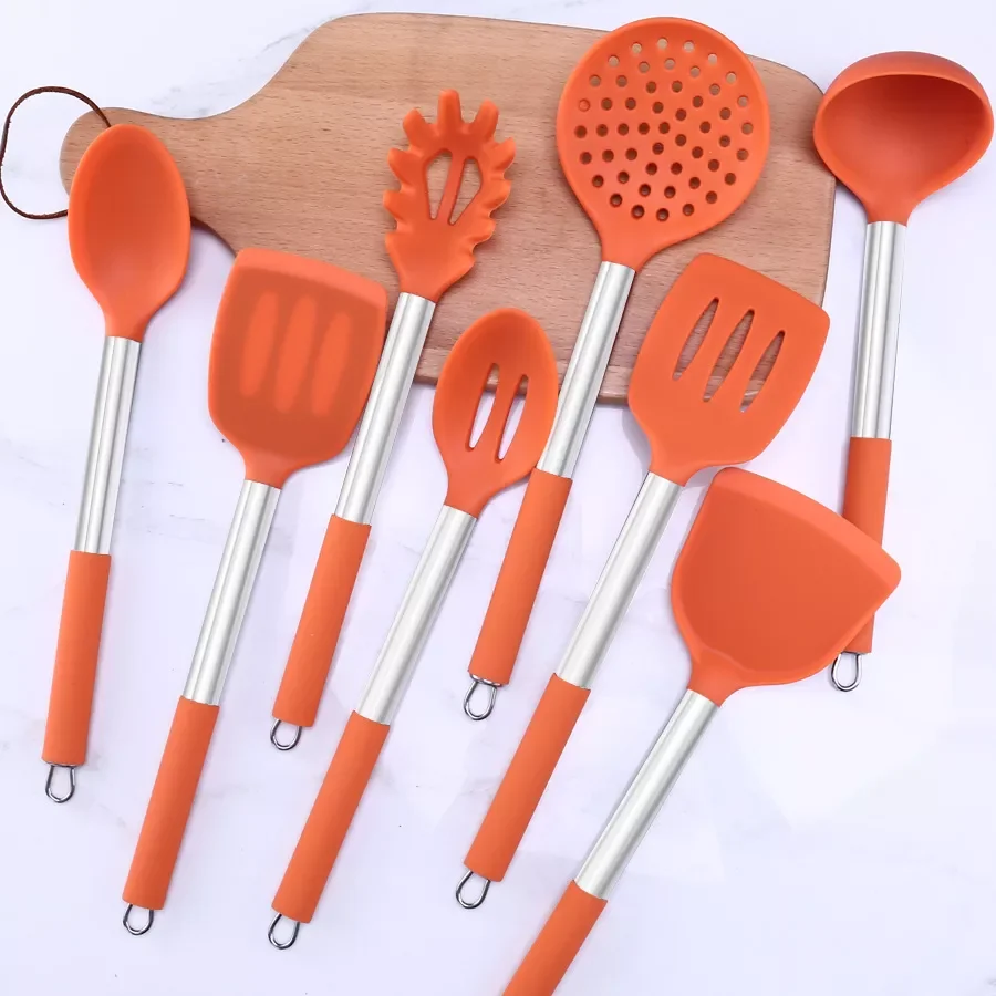 

2022New High Quality Silicone Spatula Heat-resistant Soup Spoon Non-stick Special Cooking Shovel Kitchen Tools Kitchen Accessori