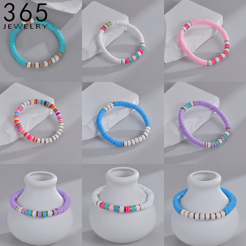 Женский браслет ручной работы из полимерной глины