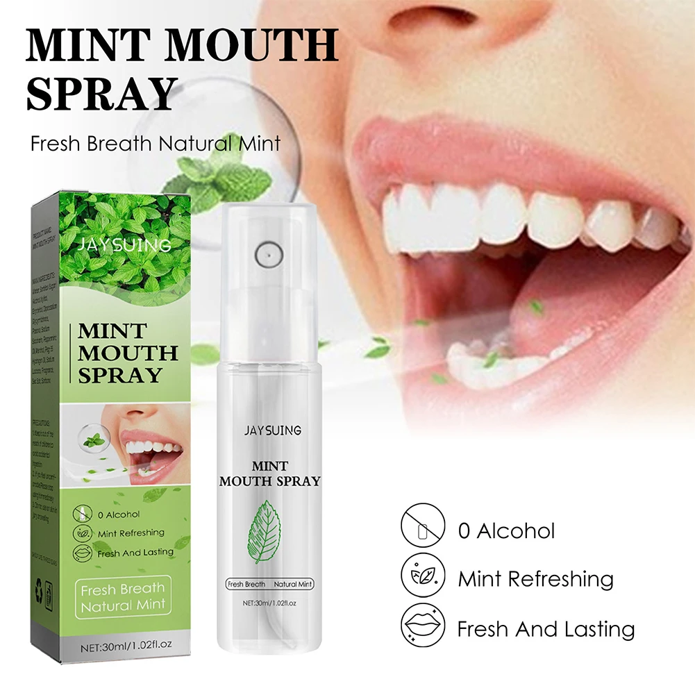 

30ml Breath Freshener Mint Mouth Spray Remove Odor Smoke Smell Bad Breath Fresh Breath Portable Mouth Freshener Oral Care Spray