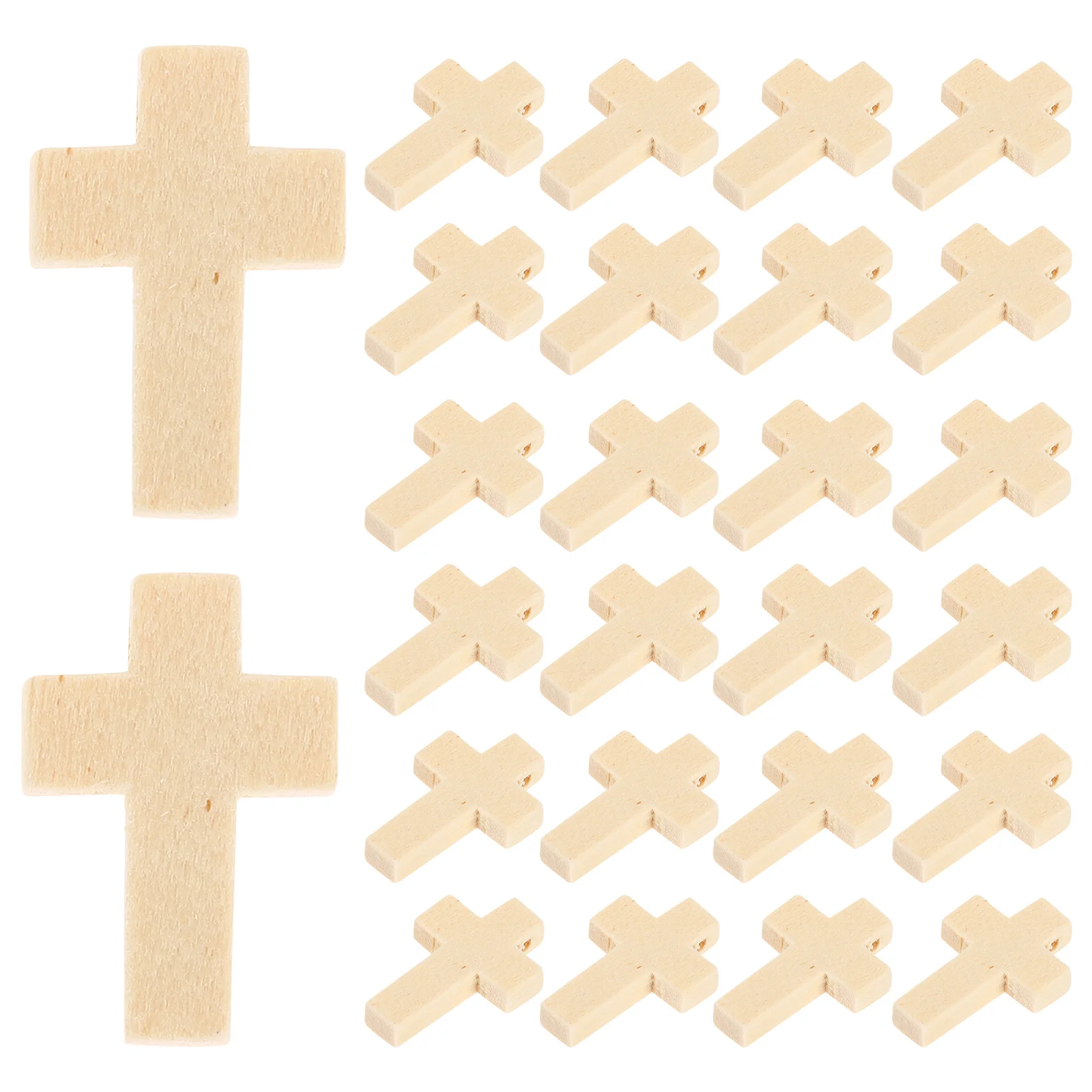 

50pcs Decorative Wooden Cross Jewelry Charms Necklace Charms DIY Charms Pendant Jewelry Pendant Decoration