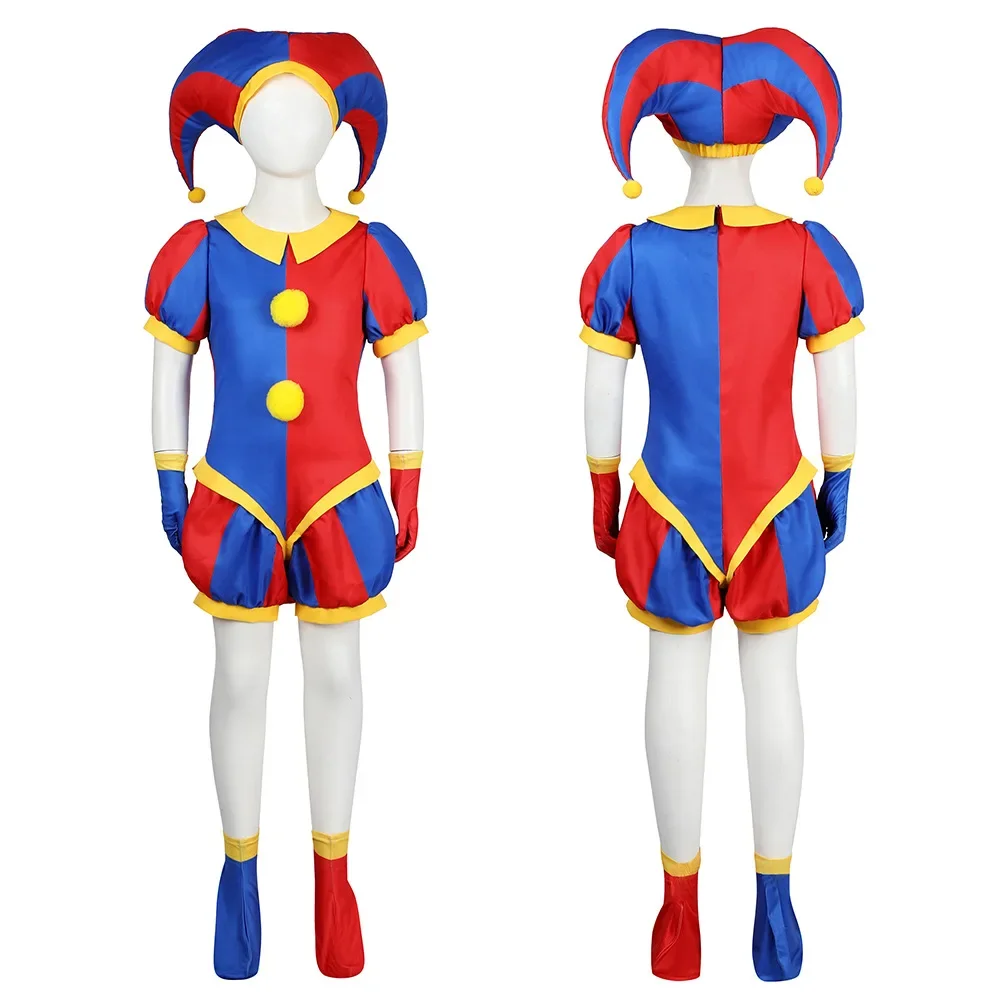 Женский потрясающий костюм для косплея цифровой цирковый Pomni костюм-комбинезон