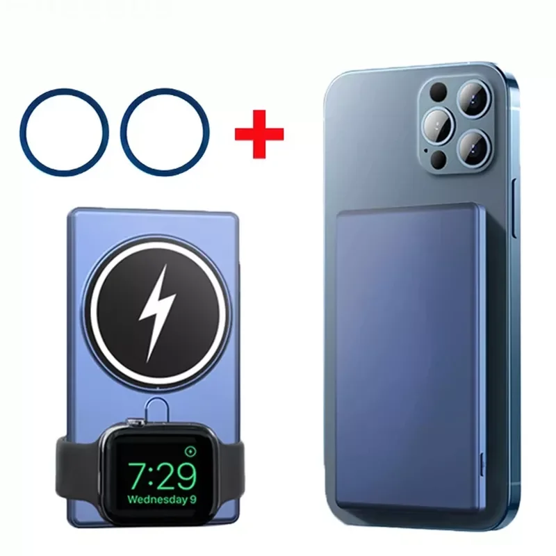 

Wireless Power Bank Mobile Phone Charger For iPhone 13 12 11 Pro Max Magnet External Battery Portable Poverbank
